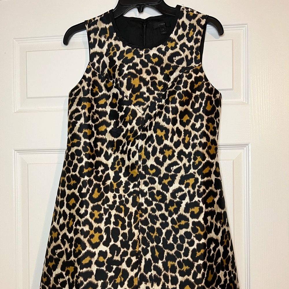 J.Crew Leopard Print Sleeveless Dress Size 2. - Picture 5 of 10